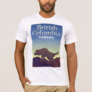 T-shirt Affiche du loup de la Colombie-Britannique Canada