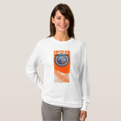 T-shirt Affiche du mont Rainier - Sledding (Devant entier)