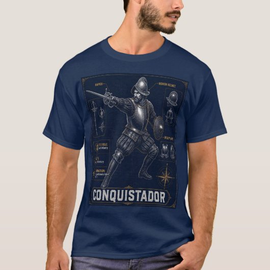T-shirt Affiche du plan de Conquistador (Devant)