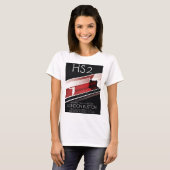 T-shirt affiche du train vintage HS2, (Devant entier)