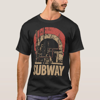 T-shirt Affiche du tunnel de transport urbain du métro | R