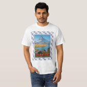 T-shirt Affiche ferroviaire suisse vintage Zermatt, (Devant entier)