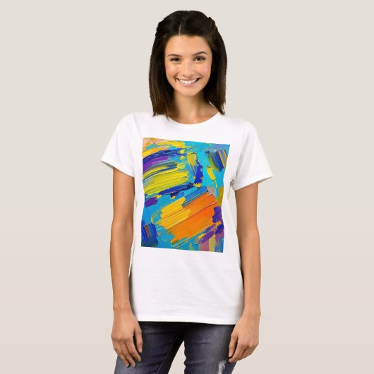 T-shirt Affiche impressionnante design d'art abstrait (Devant entier)