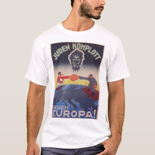 T-shirt Affiche juive de propagande de conspiration (Devant)