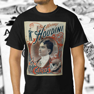 T-shirt Affiche Magique Vintage, Magicien Harry Houdini
