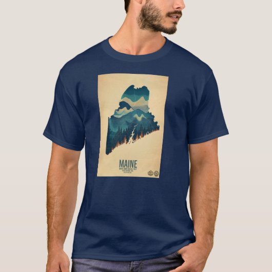 T-shirt Affiche Maine Where Dawn Breaks First (Devant)