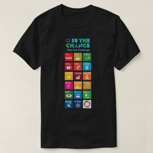 T-shirt Affiche mondiale Goals ONU 2030 (Design devant)