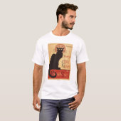 T-shirt Affiche Noir de promo de chat noir de troupe de (Devant entier)