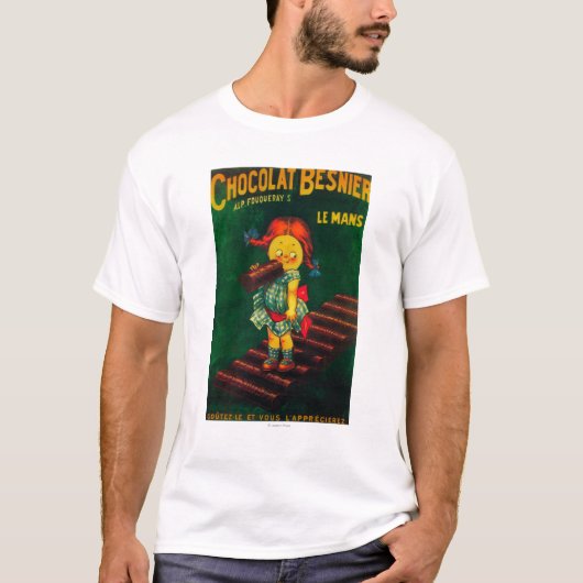 T-shirt Affiche promotionnelle de chocolat de Besnier (Devant)