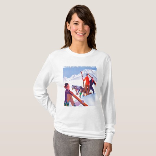 T-shirt Affiche promotionnelle ferroviaire de PLM (Devant entier)