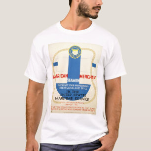 T-shirt Affiche recruteuse de service maritime - WPA