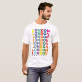 T-shirt Affiche Retro London Angleterre (Devant entier)