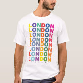 T-shirt Affiche rétro Londres Angleterre (Devant)