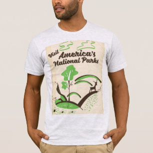T-shirt Affiche rétro « Visitez les parcs nationaux d'Amér