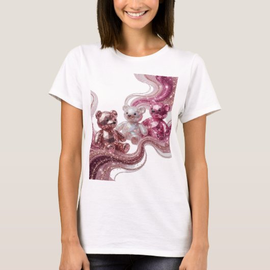 T-shirt Affiche Sharp Silver THREE DIAMOND TEDDIES (Devant)