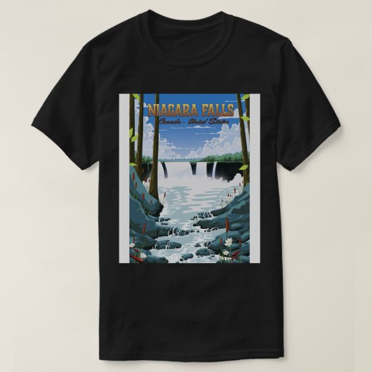 T-shirt Affiche touristique de Niagara Falls (Design devant)
