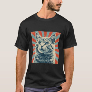 T-shirt Affiche vintage chat délabrée