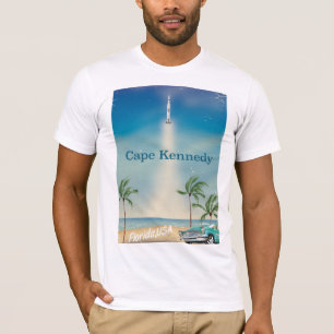 T-shirt Affiche vintage de fusée de Kennedy Saturn cinq d