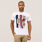 T-shirt Affiche vintage de vélo (Devant entier)