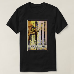 T-shirt Affiche vintage de voyage de Venise Italie rétro