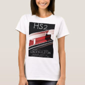 T-shirt Affiche vintage train HS2, (Devant)