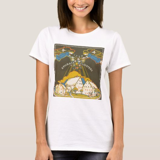 T-shirt Affiche Vintage voyage Pour Le Cloître Ephrata (Devant)