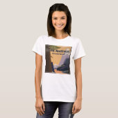 T-shirt Affiche Vintage voyage Vue Montagne (Devant entier)