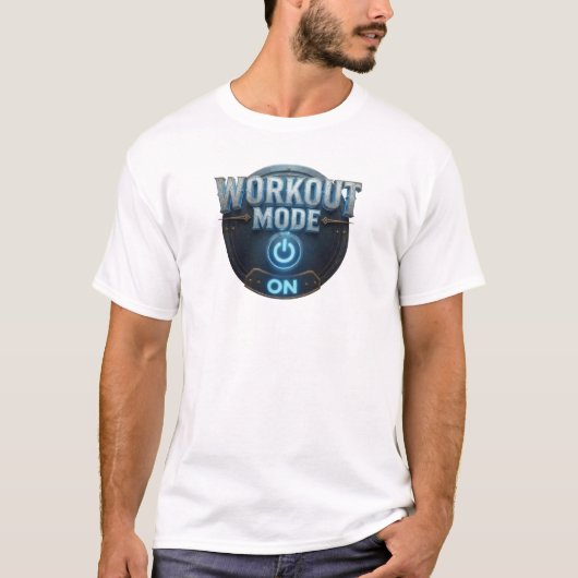 T-shirt Affirmation Bleue MODE ENTRAÎNEMENT EN Marche Stat (Devant)