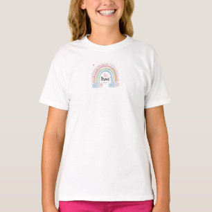 T-shirt Affirmation d'amour de soi Arc-en-ciel pastel mign