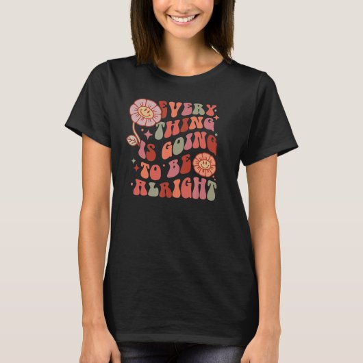 T-SHIRT AFFIRMATION DE DEVIS RÉTRO POSITIVE MOTIVÉE STRO (Devant)