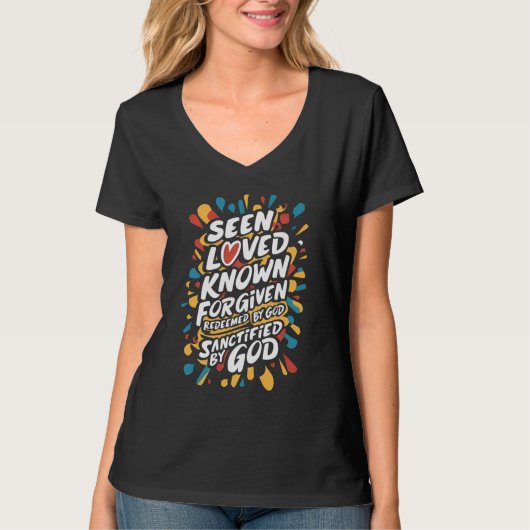 T-shirt Affirmation Divine : Embrasser l'identité spiritue (Devant)