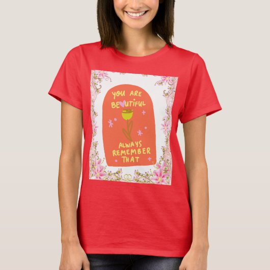 T-shirt Affirmation en floraison (Devant)