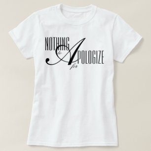 T-shirt affirmation esthétique "Rien à se faire pardonner"