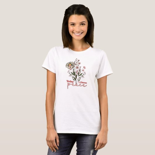 T-shirt Affirmations positives Chemise Good Vibes Fleur sa (Devant entier)