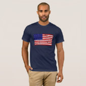 T-shirt affligé de drapeau américain (Devant entier)