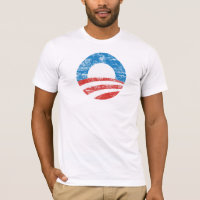 T-shirt affligé de logo d'Obama O