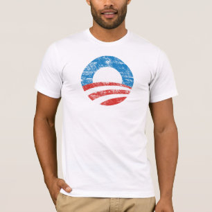 T-shirt affligé de logo d'Obama O