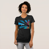 T-shirt affligé de paradis de surfer (Devant entier)