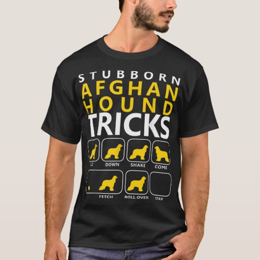 T-shirt Afghan Hound chemise têtu Afghan Hound Tricks D (Devant)