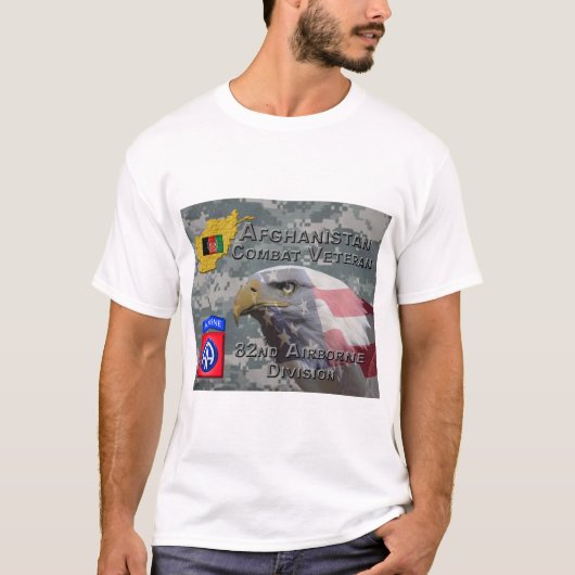 T-shirt " Afghanistan Combat Veteran " - 82e Divis aéropor (Devant)