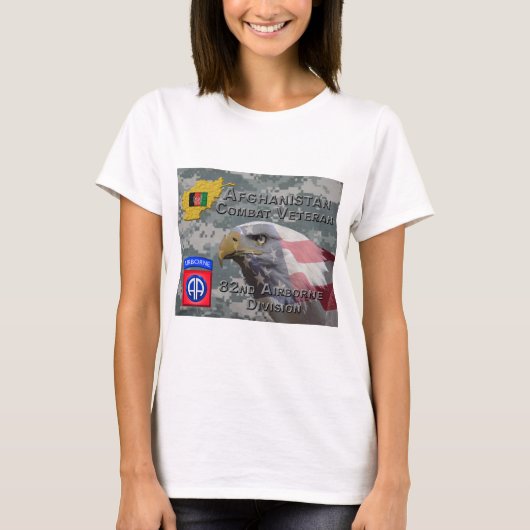 T-shirt " Afghanistan Combat Veteran " - 82e Divis aéropor (Devant)
