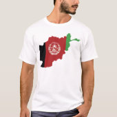 T-shirt Afghanistan Drapeau Sur La Carte Du Pays (Devant)