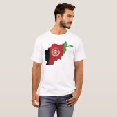 T-shirt Afghanistan Drapeau Sur La Carte Du Pays (Devant entier)