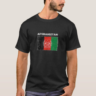 T-shirt Afghanistan Pays Drapeau Avec Grunge Distressed St