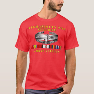 T-shirt AfghanistanBadge d'action de combat vétéran de l'A