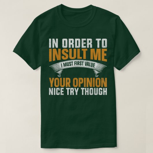 T-shirt AFIN DE M'INSULTER Chemise (Design devant)