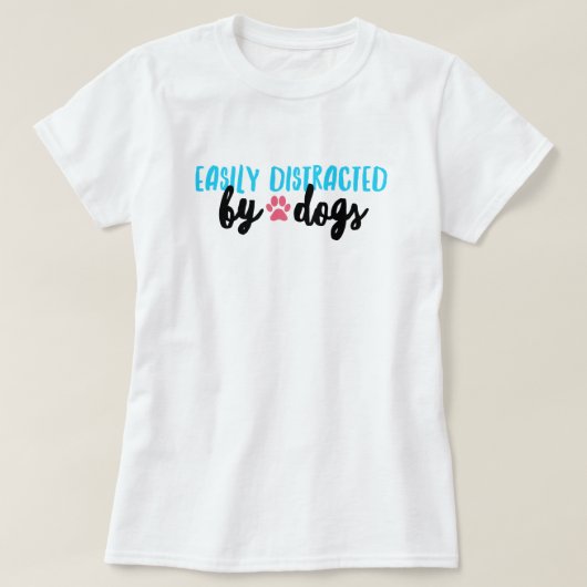 T-shirt 'Afleid door honden' (Design voorkant)