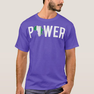 T-shirt Africa Black African Power Nigeria Map