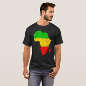 T-shirt Africa Map Black History Month Afro African Pride (Devant entier)