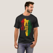 T-shirt Africa Map Rastafari Style Quote BHM (Devant entier)